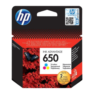 HP 650 Tri-color Original Ink Advantage Cartridge (CZ102AE)