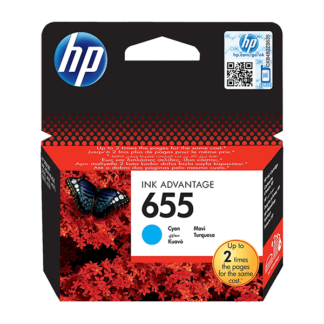 HP 655 Cyan Original Ink Advantage Cartridge (CZ110AE)