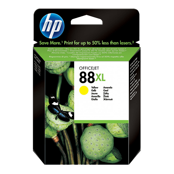 HP 88XL High Yield Yellow Original Ink Cartridge (C9393AE) HP 88XL High Yield Yellow Original Ink Cartridge (C9393AE)