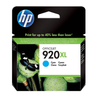HP 920XL High Yield Cyan Original Ink Cartridge (CD972AE)