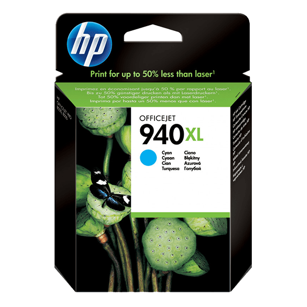 HP 940XL High Yield Cyan Original Ink Cartridge (C4907AE) HP 940XL High Yield Cyan Original Ink Cartridge (C4907AE)