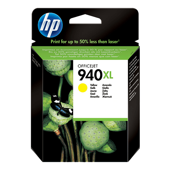 HP 940XL High Yield Yellow Original Ink Cartridge (C4909AE) HP 940XL High Yield Yellow Original Ink Cartridge (C4909AE)