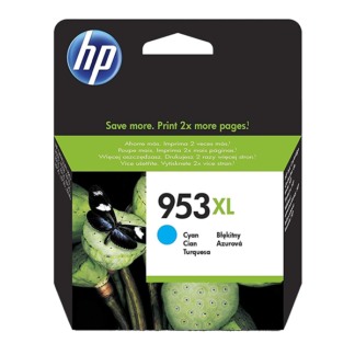 HP 953XL High Yield Cyan Original Ink Cartridge (F6U16AE)