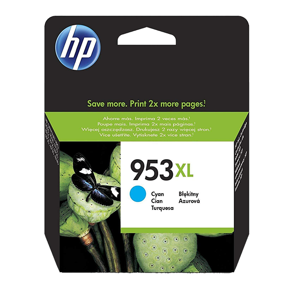 HP 953XL High Yield Cyan Original Ink Cartridge (F6U16AE) HP 953XL High Yield Cyan Original Ink Cartridge (F6U16AE)