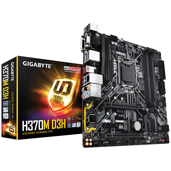 GIGABYTE H370M-D3H – H370 Express Chipset Socket LGA1151 GA-H370M-D3H Box GIGABYTE H370M-D3H – H370 Express Chipset Socket LGA1151 GA-H370M-D3H Box