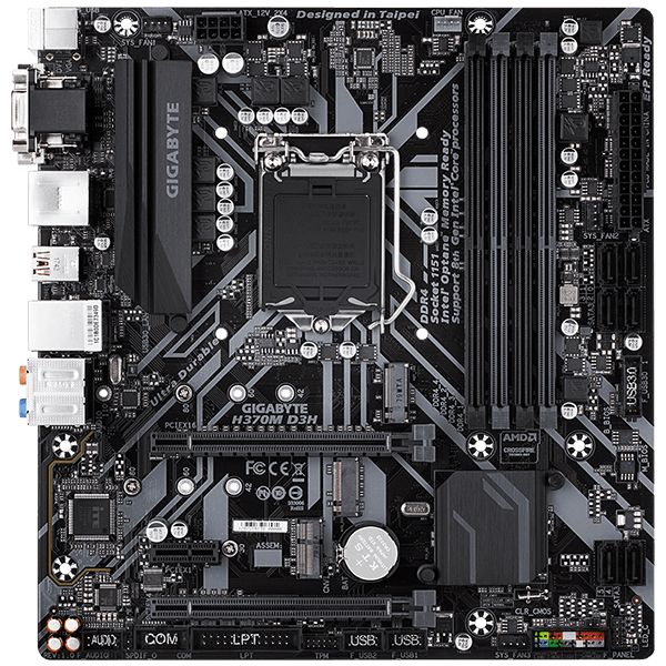 GIGABYTE H370M-D3H – H370 Express Chipset Socket LGA1151 GA-H370M-D3H Top GIGABYTE H370M-D3H – H370 Express Chipset Socket LGA1151 GA-H370M-D3H Top