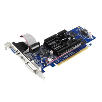 GIGABYTE nVidia GeForce GT210 – 1024MB DDR3, 64-Bit Memory Bus GV-N210D3-1GI Angle