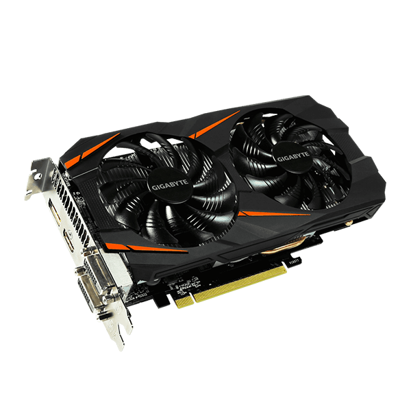 GIGABYTE nVidia GeForce GTX1060 WINDFORCE - 6144MB GDDR5, 192-Bit Memory Bus GV-N1060WF2OC-6GD Angle GIGABYTE nVidia GeForce GTX1060 WINDFORCE - 6144MB GDDR5, 192-Bit Memory Bus GV-N1060WF2OC-6GD Angle