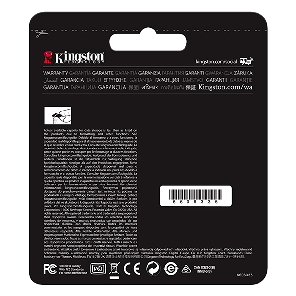 Kingston 128GB Canvas Go! SD Card, Read-Write 90-45 MB-Sec, Lifetime Warranty SDG-128GB Package Back Kingston 128GB Canvas Go! SD Card, Read-Write 90-45 MB-Sec, Lifetime Warranty SDG-128GB Package Back