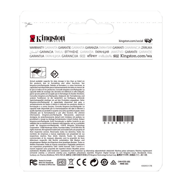 Kingston 256GB Canvas Focus Compact Flash, Read-Write 150-130 MBSec, Lifetime Warranty CFF-256GB Package Back Kingston 256GB Canvas Focus Compact Flash, Read-Write 150-130 MBSec, Lifetime Warranty CFF-256GB Package Back