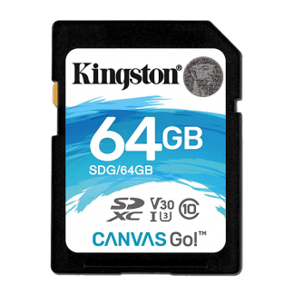 Kingston 64GB Canvas Go! SD Card, Read-Write 90-45 MB-Sec, Lifetime Warranty SDG-64GB Top