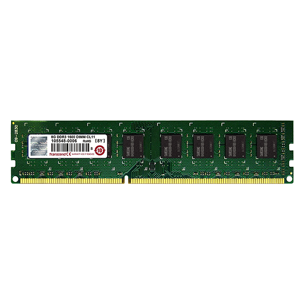 Transcend JetRam 8GB DDR3-1600 240-Pin Desktop DIMM JM1600KLH-8G Transcend JetRam 8GB DDR3-1600 240-Pin Desktop DIMM JM1600KLH-8G