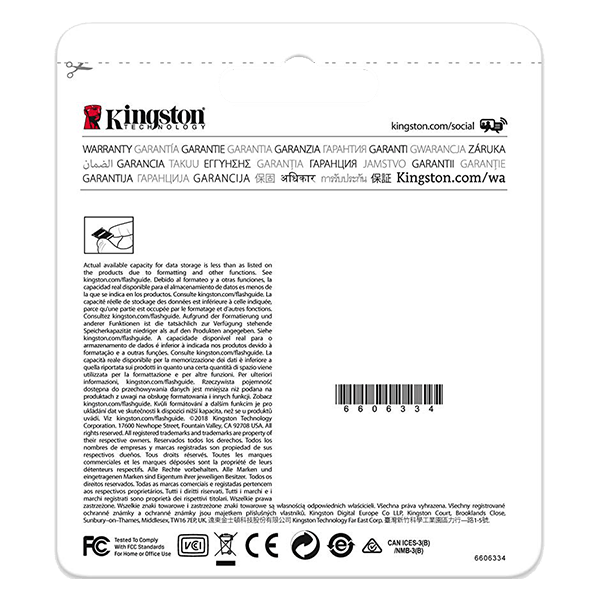 Kingston 128GB Canvas Select SD Card, Read-Write 80-10 MB-Sec, Lifetime Warranty SDS-128GB Package Back Kingston 128GB Canvas Select SD Card, Read-Write 80-10 MB-Sec, Lifetime Warranty SDS-128GB Package Back