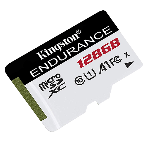 Kingston 128GB High Endurance microSD, Read-Write 95-45 MB-Sec, Lifetime Warranty SDCE-128GB Side Kingston 128GB High Endurance microSD, Read-Write 95-45 MB-Sec, Lifetime Warranty SDCE-128GB Side