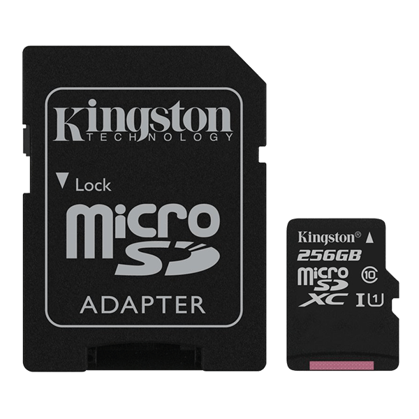 Kingston 256GB Canvas Select microSD, Read-Write 80-10 MB-Sec, Lifetime Warranty SDCS-256GB Top Kingston 256GB Canvas Select microSD, Read-Write 80-10 MB-Sec, Lifetime Warranty SDCS-256GB Top