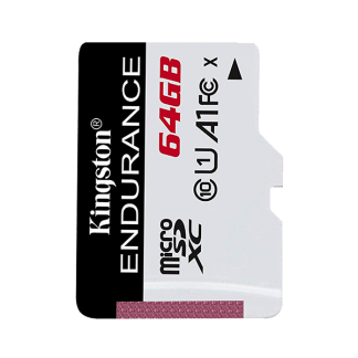 Kingston 64GB High Endurance microSD, Read-Write 95-30 MB-Sec, Lifetime Warranty SDCE-64GB Top