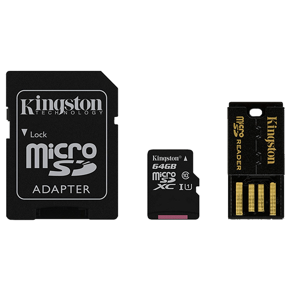 Kingston 64GB Mobility Kit microSD, Read-Write 30-10 MB-Sec, Lifetime Warranty MBLY10G2-64GB Top Kingston 64GB Mobility Kit microSD, Read-Write 30-10 MB-Sec, Lifetime Warranty MBLY10G2-64GB Top